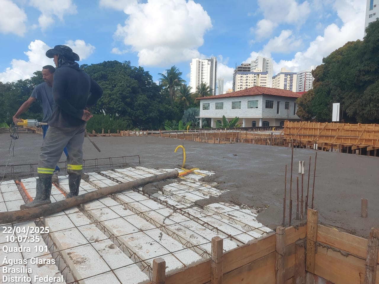 Concretagem de laje em Águas Claras, Brasília — Usina Concreta